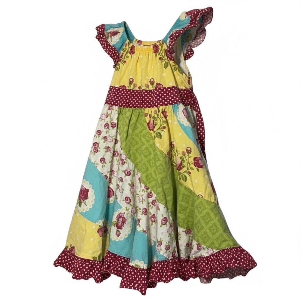 JELLY THE PUG Cottagecore Shabby Chic Patchwork Dress